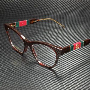 Gucci Gold Brown 54mm Eyeglasses